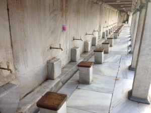 Blue mosque ablution fountains