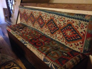 kilim bench