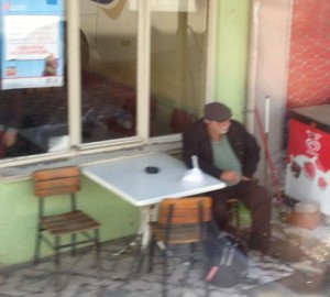 man in cafe