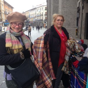 Julie buys a scarf from a gypsy woman