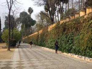 Sevilla walls built by Romans and restored by Moors and then Christians