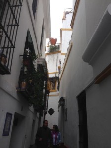 Old Jewish quarter with narrow winding streets