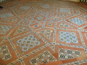 inlaid tile floor