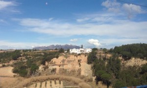 landscape with Monserat mountains 