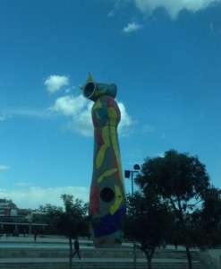 woman with bird by Miro